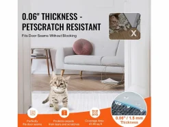 Película de Protección de Alfombra, SucceBuy Alfombra Protectora para Gatos 38 cm × 1.10 m PVC Antiarañazos Antideslizante
