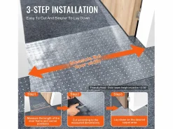 Película de Protección de Alfombra, SucceBuy Alfombra Protectora para Gatos 38 cm × 1.10 m PVC Antiarañazos Antideslizante