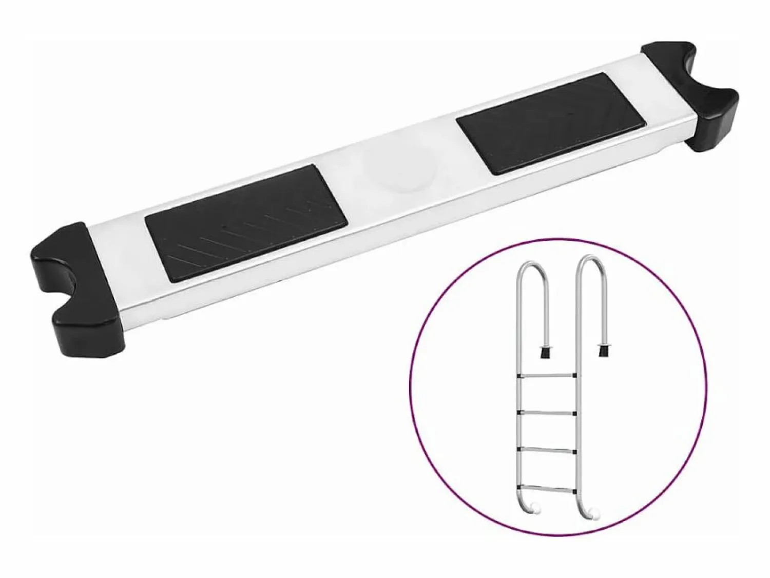 Online Peldaño para escalera piscina acero inoxidable 304 50x9x3,5 cm ES867629 Plateado