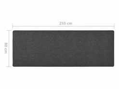 Clearance Garden Furniture Pelle Alfombra de pasillo 80x250 cm Gris antracita