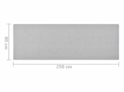 Online Garden Furniture Pelle Alfombra de pasillo 80x250 cm Gris claro
