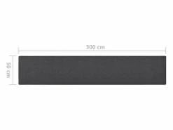 Hot Garden Furniture Pelle Alfombra de pasillo 50x300 cm Gris antracita