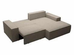 Online Pequeño Sofá cama rinconera derecha de pana beige AMELIA Sofá - 3 Plazas