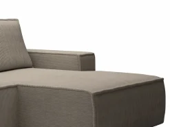 Online Pequeño Sofá cama rinconera derecha de pana beige AMELIA Sofá - 3 Plazas