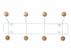 Discount Pt Living Percha de madera Saturnus de 8 ganchos Madera blanca y clara Blanco