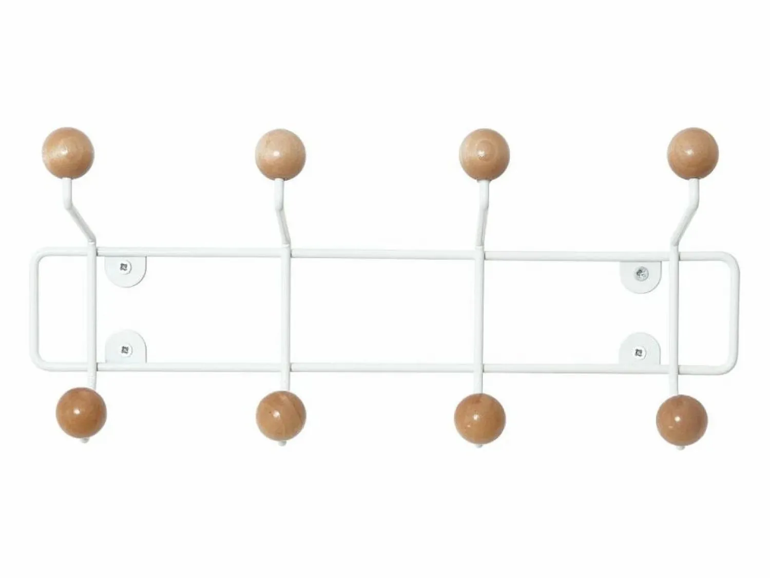 Discount Pt Living Percha de madera Saturnus de 8 ganchos Madera blanca y clara Blanco