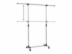 Best Perchero ajustable acero inoxidable 165x44x150 cm ES673199 Plateado