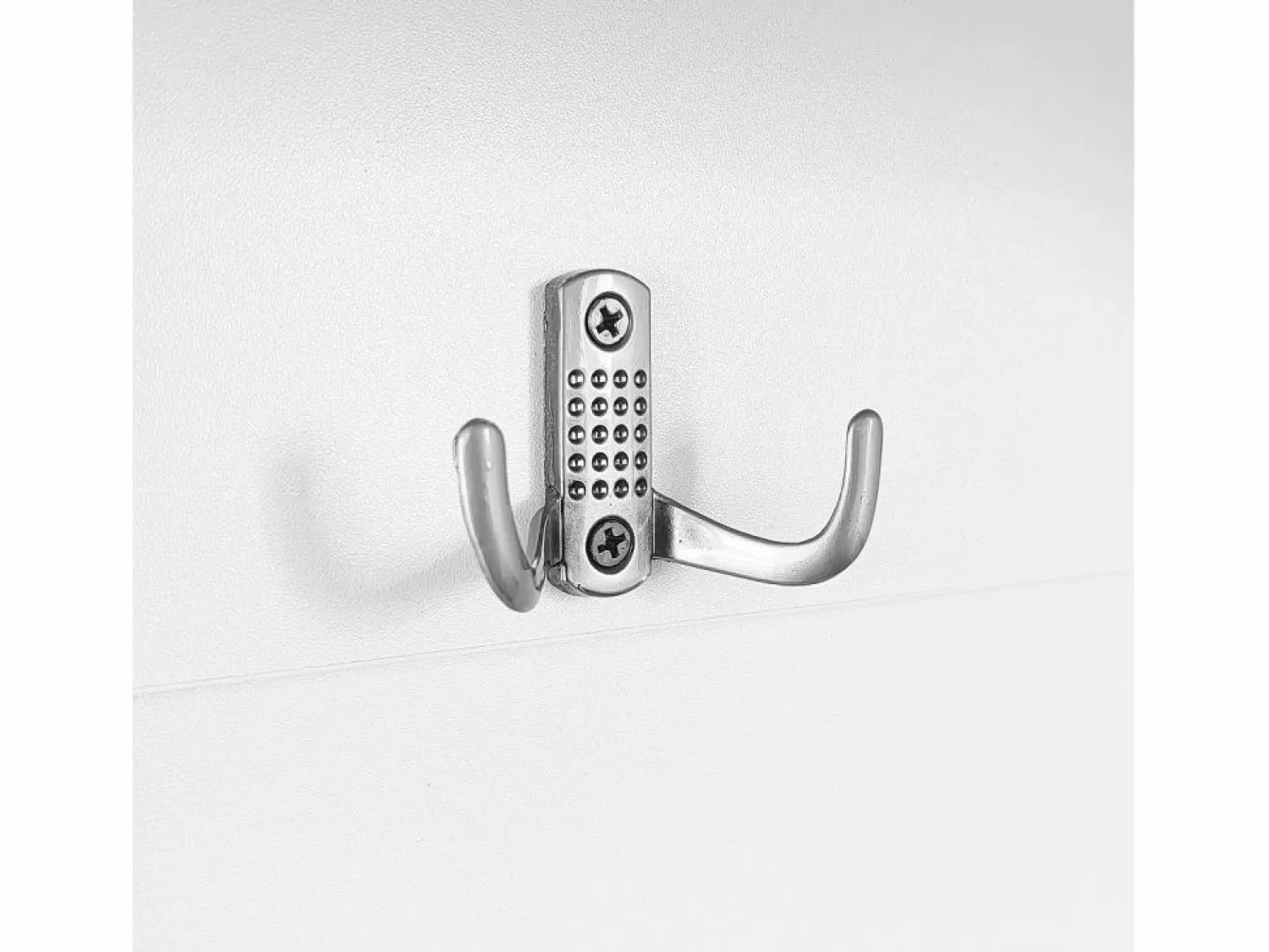 Outlet OKWISH Perchero con 4 ganchos y 2 puertas de almacenamiento – Para recibidores y pasillos Blanco