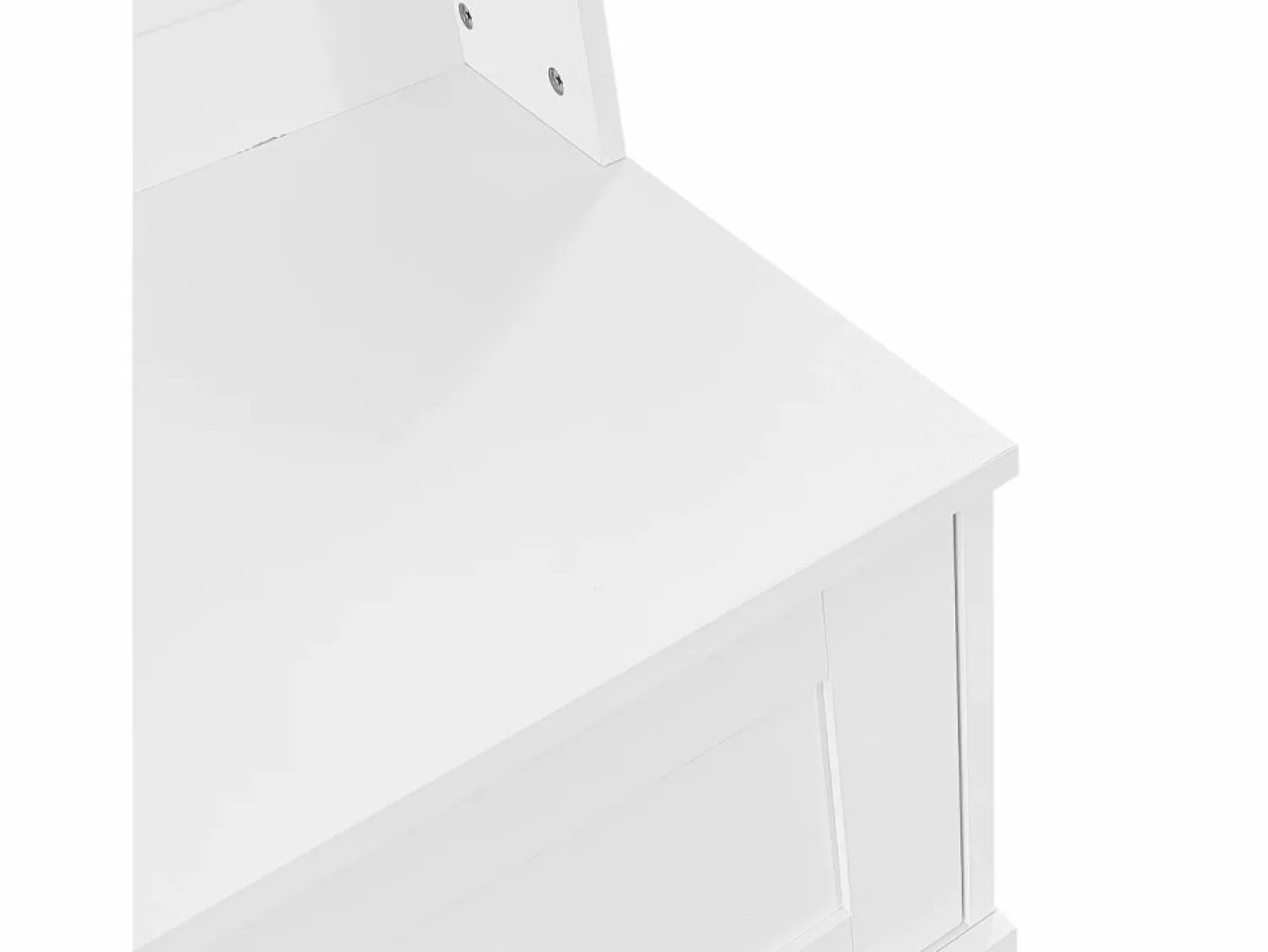 Outlet OKWISH Perchero con 4 ganchos y 2 puertas de almacenamiento – Para recibidores y pasillos Blanco