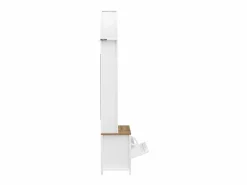 Online OKWISH Perchero con zapatero, estantes y ganchos - para recibidores y salones Blanco