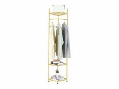 Hot Fativo Perchero con patas de esquina, perchero con estante, recibidor guardarropa 44,5x174cm Dorado