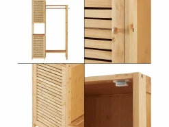 Helloshop26 Perchero de bambú 164 x 99 x 29 cm natural 03_0008141