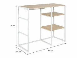 Outlet Perchero de buhardilla KADRA 100x85cm con armario y estantes Burro Para Ropa