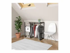 Perchero de buhardilla KADRA 100x85cm con armario y estantes