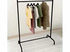 Outlet Perchero de Burro en Metal 104x137x48 cm para Ropa Negro