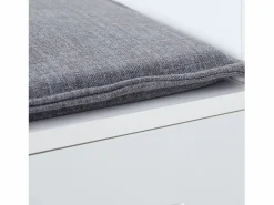 Sale OKWISH Perchero de entrada con banco zapatero, almacenamiento abierto y 3 ganchos Blanco
