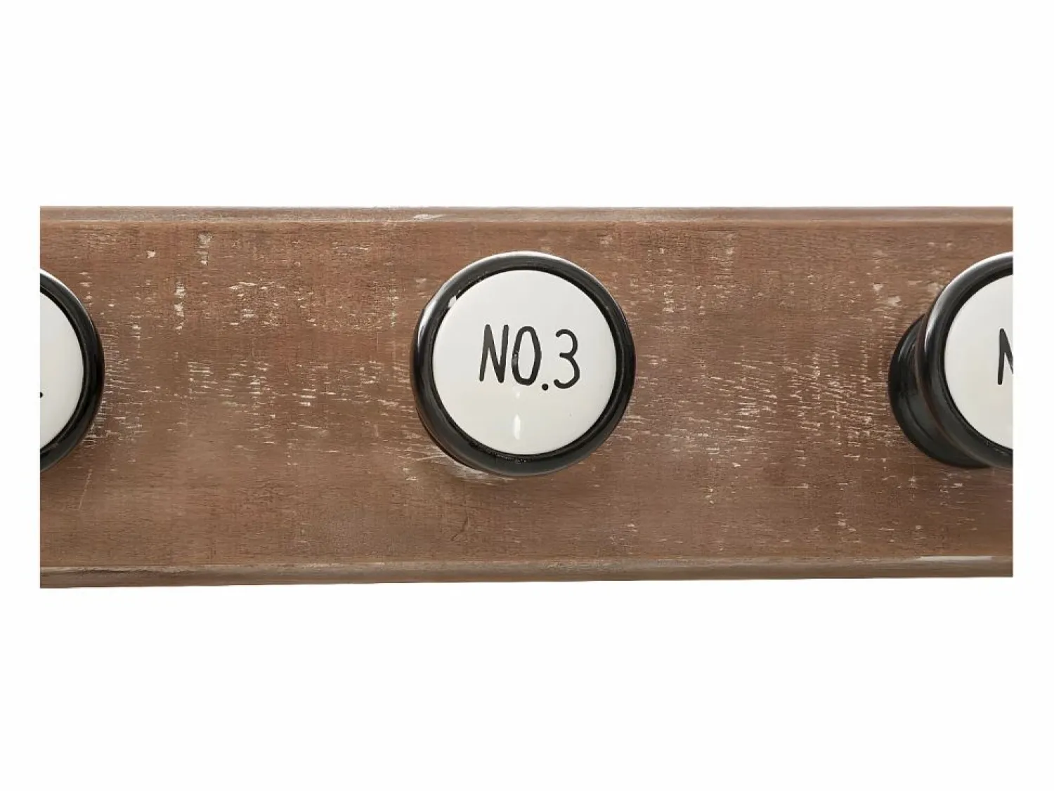 Outlet Atmosphera Perchero de madera con 6 ganchos 66.3 x 8.5 x 9 cm Beige