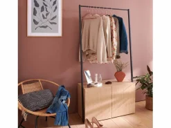 Discount Perchero de madera y metal L90 x H175 cm ALTA Burro Para Ropa