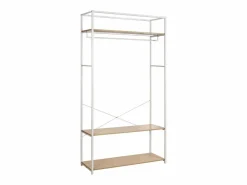 New Perchero de madera y metal 110x200cm JUNE Blanco
