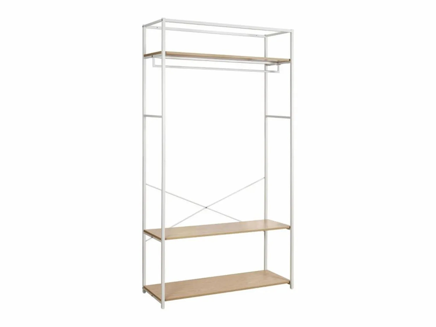 New Perchero de madera y metal 110x200cm JUNE Blanco