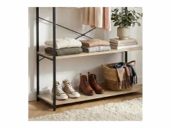 Outlet Perchero de madera y metal 110x200cm JUNE Negro