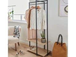 Perchero de madera y metal W80 x H165 cm CROSS