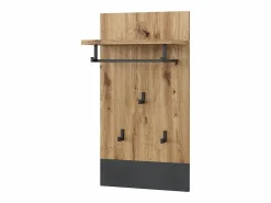 Discount Perchero de pared antracita 44x25.6x83 selena Perchero