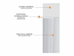 Outlet Perchero de pared 36x21.6x135 siri Perchero