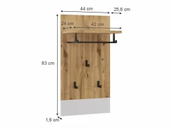 Vicco Perchero de pared /artesano 44x25.6x83 selena