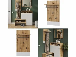 Vicco Perchero de pared /artesano 44x25.6x83 selena