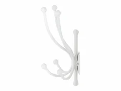 New MSO Perchero de pared de diseño metálico con 6 ganchos Colt Blanco