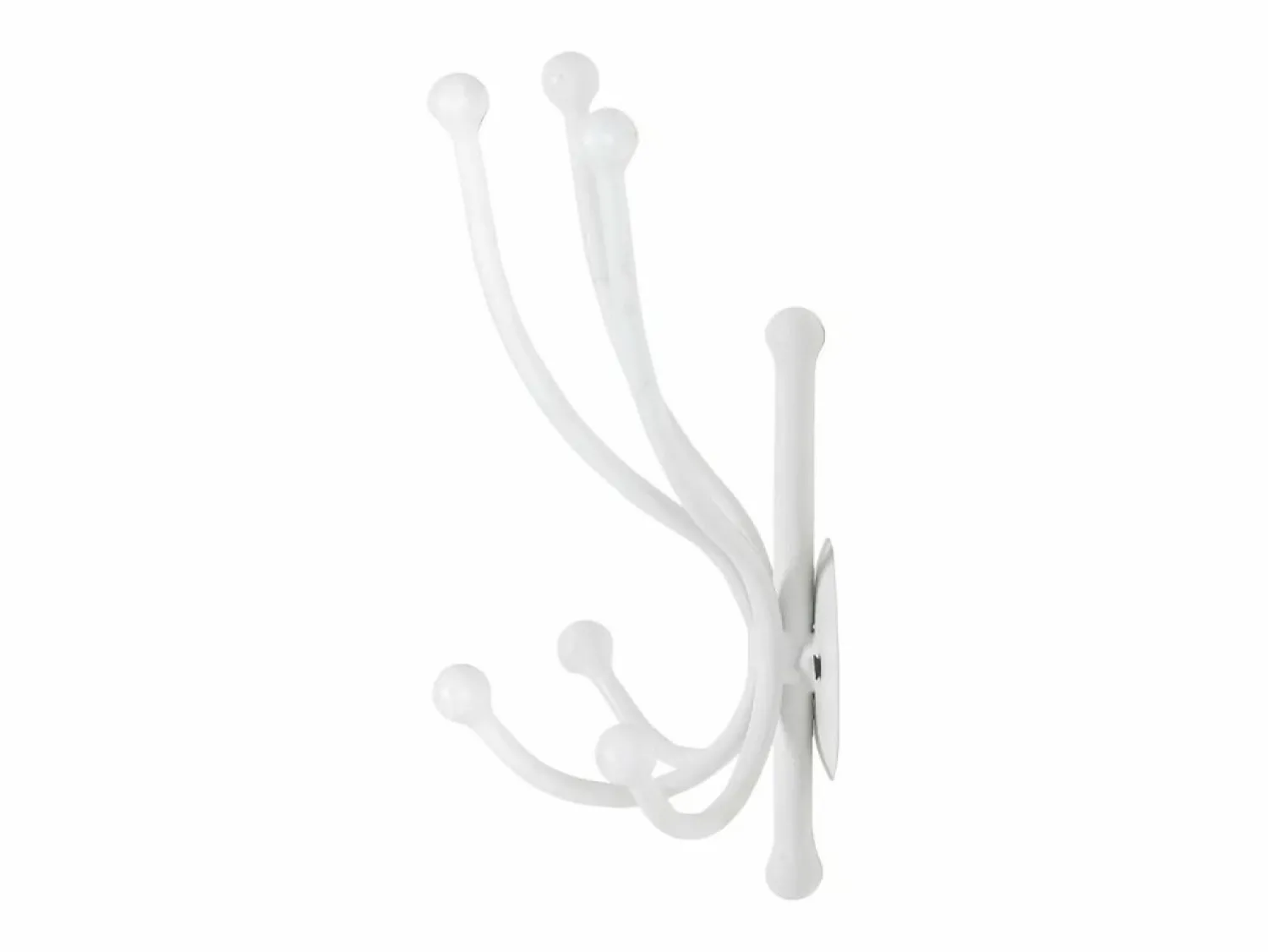 New MSO Perchero de pared de diseño metálico con 6 ganchos Colt Blanco