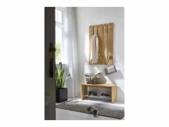 MSO Perchero de pared de diseño en madera con 8 ganchos Palet