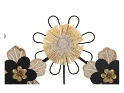 Outlet Perchero de Pared Flores 1, Marrón, 61x5,5x30,5 cm, Kendra Home Perchero