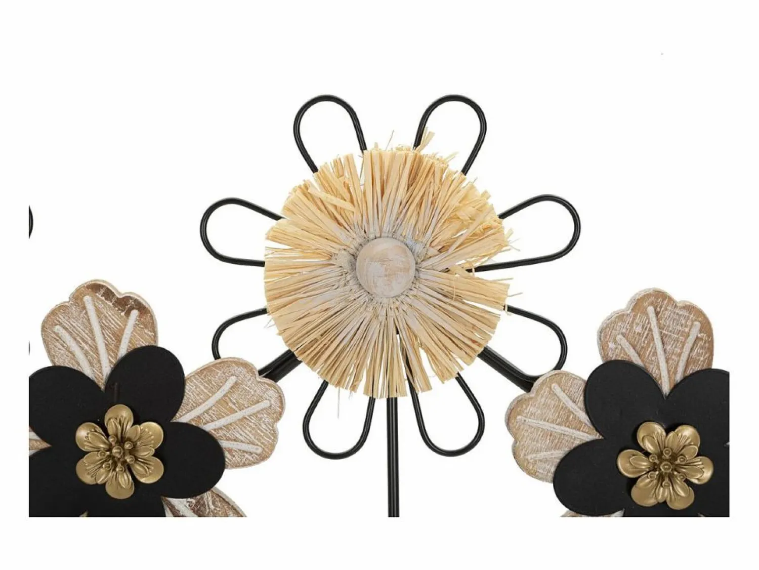 Outlet Perchero de Pared Flores 1, Marrón, 61x5,5x30,5 cm, Kendra Home Perchero