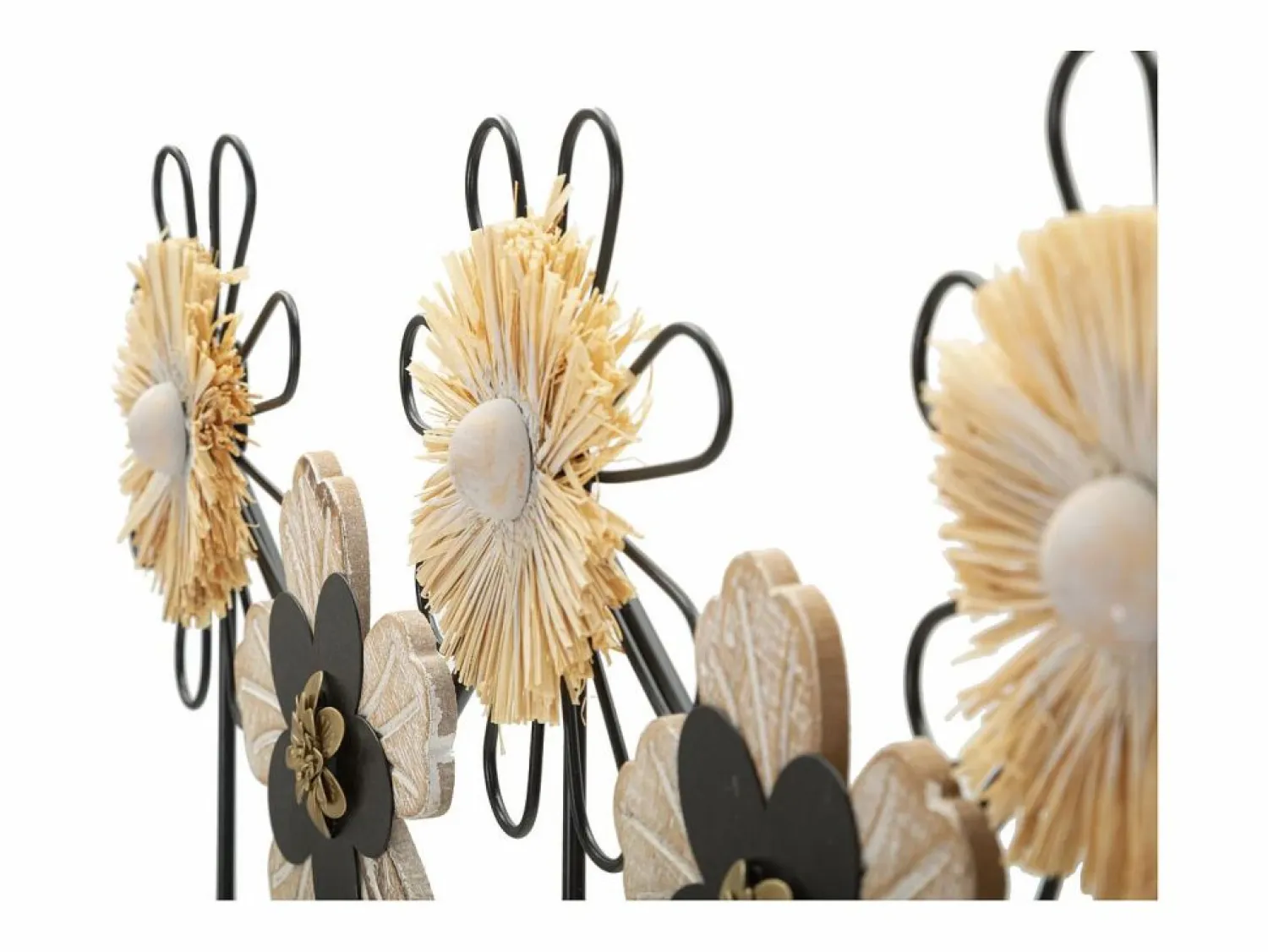 Outlet Perchero de Pared Flores 1, Marrón, 61x5,5x30,5 cm, Kendra Home Perchero