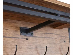 MCW Perchero de pared -A27 Estructura 3D, Aspecto roble salvaje