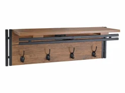 MCW Perchero de pared -A27 Estructura 3D, Aspecto roble salvaje