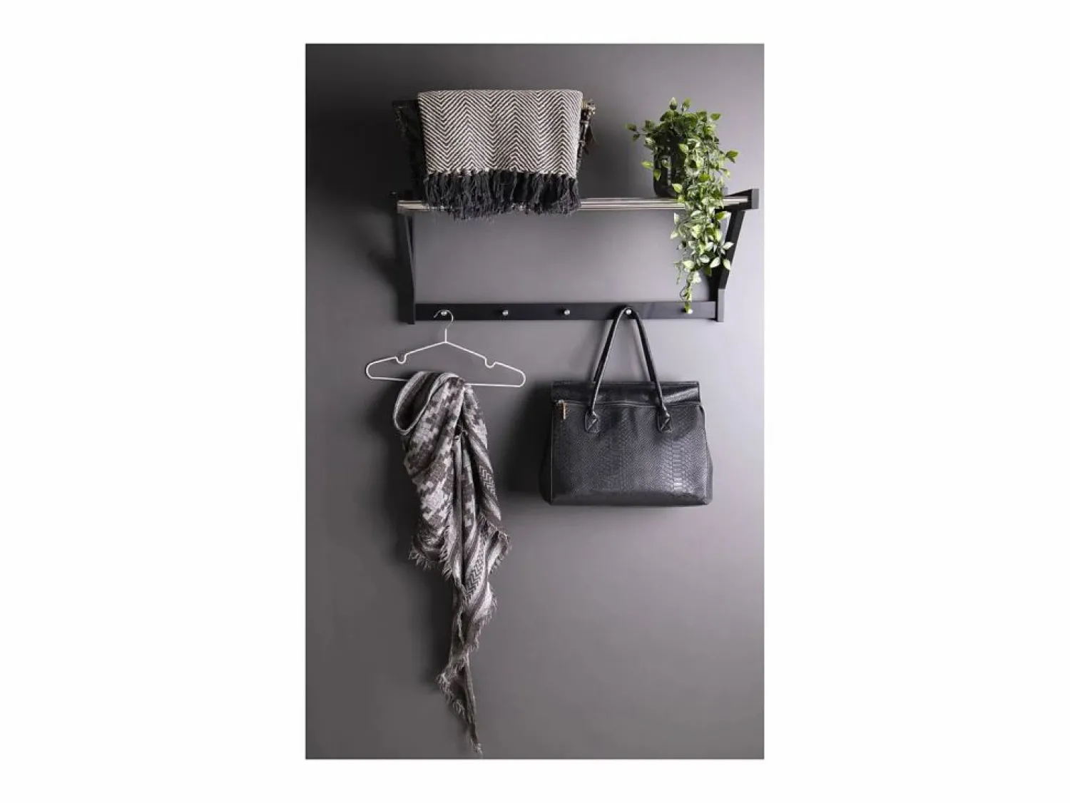 Discount Perchero de Pared Padova, , 78x32x34 cm, Kendra Home Negro