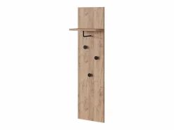 New Perchero de pared roble dorado 36x21.6x135 siri Perchero