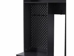 New Perchero de pasillo con banco tapizado, 4 ganchos, 2 cajones - - 100x35x180 cm Armario De Entrada