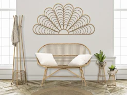 New Perchero de pie en ratán con paragüero 49x175 cm Panama Mueble Perchero