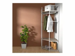 Sale Perchero esquinero de madera y metal JUNE 70x200cm Armario Abierto, Vestidor