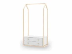 duehome Perchero juvenil Misty Breeze Blanco - Oak Soft