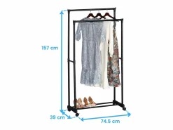 Discount Perchero melamina y metal para recibidor beige 74.5x157x39 cm Burro Para Ropa