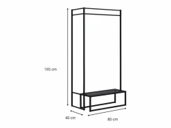 Sale Perchero metálico 80 x 165 cm STRADA Burro Para Ropa