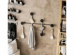Calicosy Perchero mural con 6 ganchos en metal H60 cm - DAMA