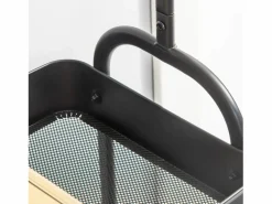 Outlet Perchero móvil con barra y estantes, acero , ruedas bloqueables (56,5x31,5x152,5cm) Burro Para Ropa