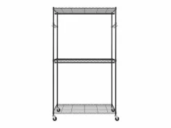 Best Perchero SucceBuy con Ruedas, 3 Niveles, Capacidad de Carga: 180 kg Negro