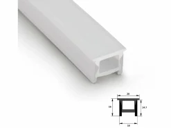 Sale Perfil Neón SFLEX 20x16 Superficie/Empotrable Curva Vertical para Tira LED IP20 hasta 12 mm 20 m Guirnalda Luminosa